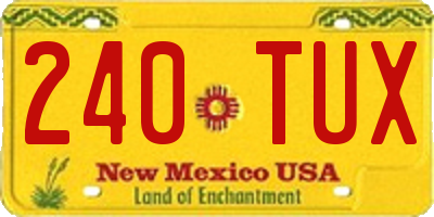 NM license plate 240TUX