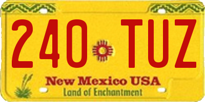 NM license plate 240TUZ