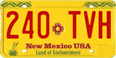 NM license plate 240TVH