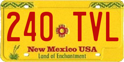 NM license plate 240TVL