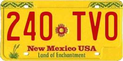 NM license plate 240TVO