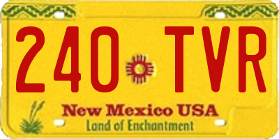 NM license plate 240TVR