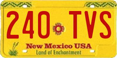 NM license plate 240TVS