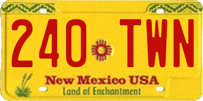 NM license plate 240TWN