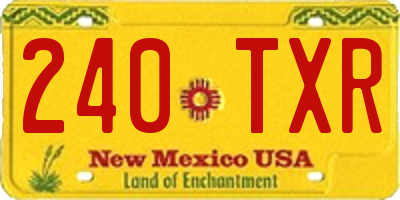 NM license plate 240TXR