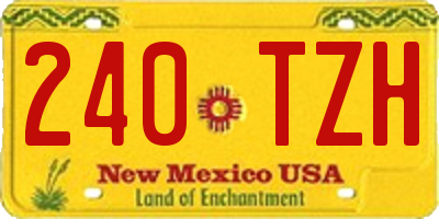 NM license plate 240TZH