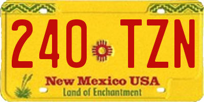 NM license plate 240TZN