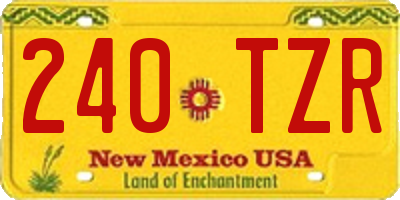 NM license plate 240TZR