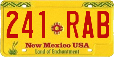 NM license plate 241RAB