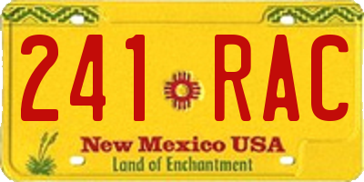 NM license plate 241RAC