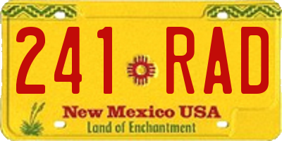 NM license plate 241RAD