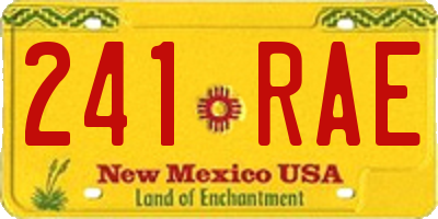 NM license plate 241RAE