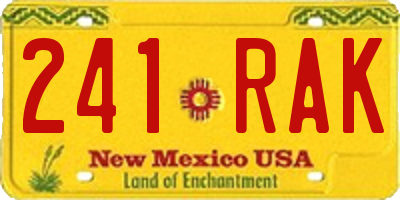 NM license plate 241RAK