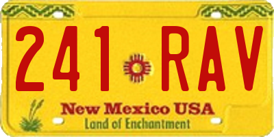 NM license plate 241RAV