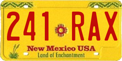 NM license plate 241RAX