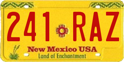 NM license plate 241RAZ