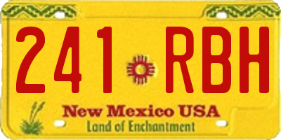 NM license plate 241RBH