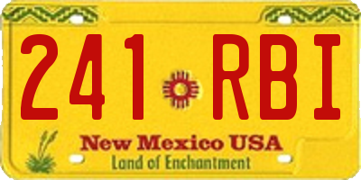 NM license plate 241RBI
