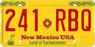 NM license plate 241RBQ