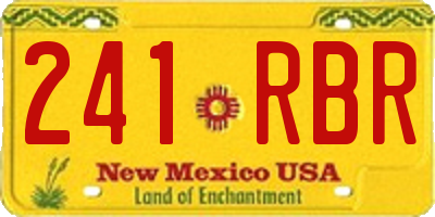 NM license plate 241RBR