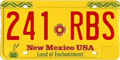NM license plate 241RBS
