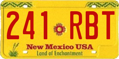 NM license plate 241RBT