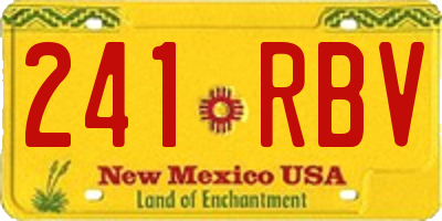 NM license plate 241RBV
