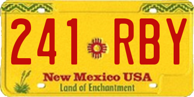 NM license plate 241RBY