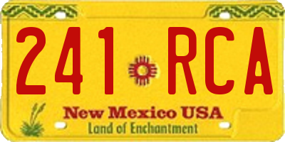 NM license plate 241RCA