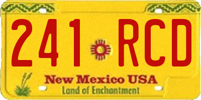 NM license plate 241RCD