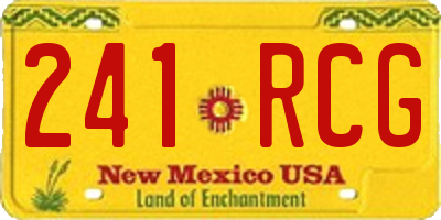 NM license plate 241RCG