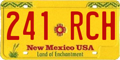 NM license plate 241RCH
