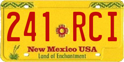 NM license plate 241RCI