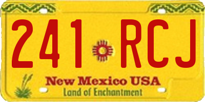 NM license plate 241RCJ