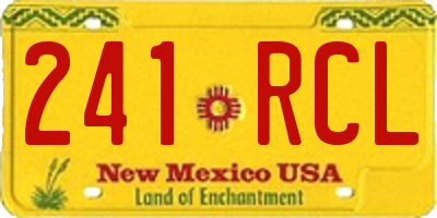 NM license plate 241RCL