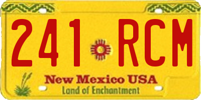 NM license plate 241RCM