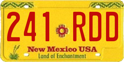 NM license plate 241RDD