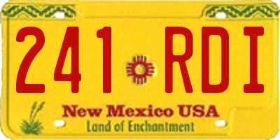 NM license plate 241RDI