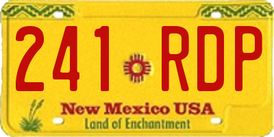 NM license plate 241RDP