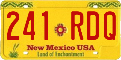 NM license plate 241RDQ