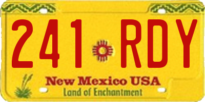 NM license plate 241RDY