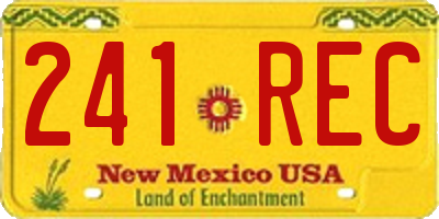 NM license plate 241REC
