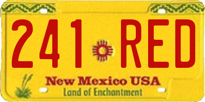 NM license plate 241RED