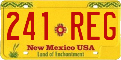 NM license plate 241REG