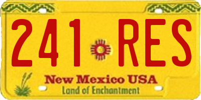 NM license plate 241RES