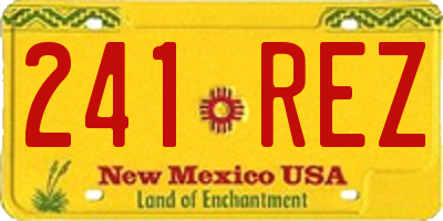 NM license plate 241REZ