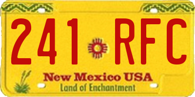 NM license plate 241RFC