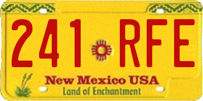 NM license plate 241RFE