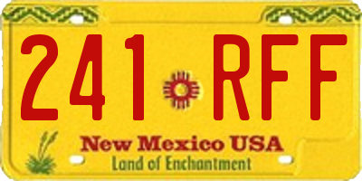 NM license plate 241RFF