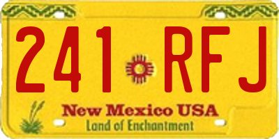 NM license plate 241RFJ